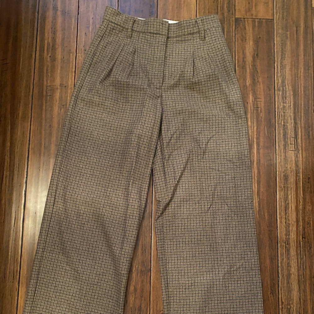 Aritzia plaid trousers